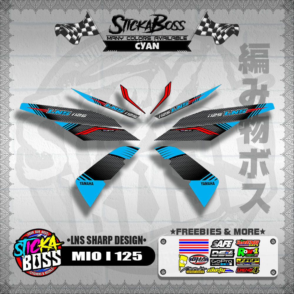 MIO I 125 DECALS ( LNS SHARP DESIGN )【WITH FREEBIES】
