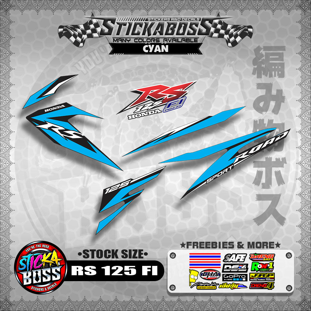 RS 125 FI Stock Decals (STOCK SIZE)【PREMIUM GLOSSY LAMINATED】