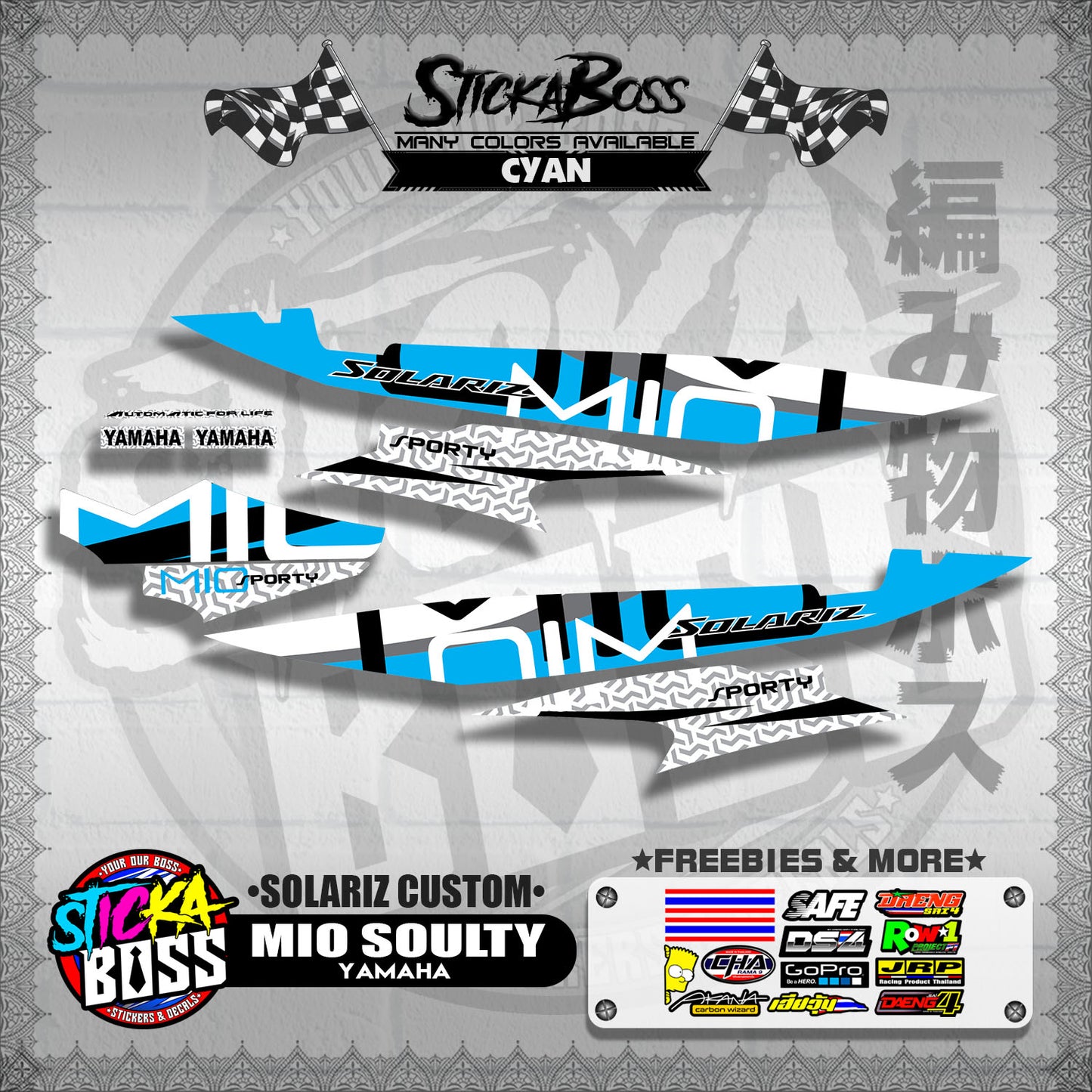 MIO SOULTY DECALS ( SOLARIZ CUSTOM )【WITH FREEBIES】