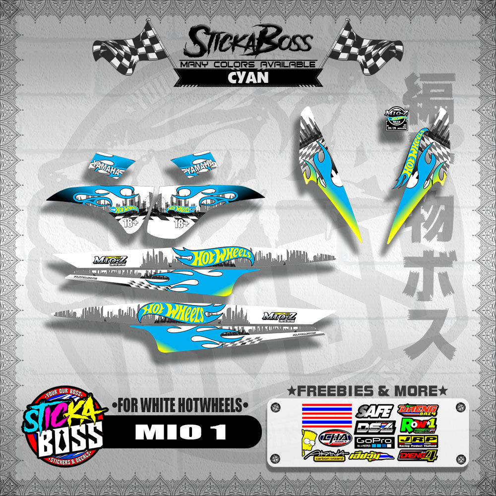 MIO 1 DECALS ( FOR WHITE HOTWHEELS )【WITH FREEBIES】