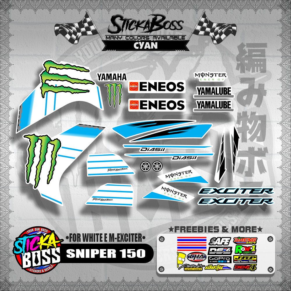 SNIPER 150 DECALS ( FOR WHITE E M-EXCITER )【WITH FREEBIES】