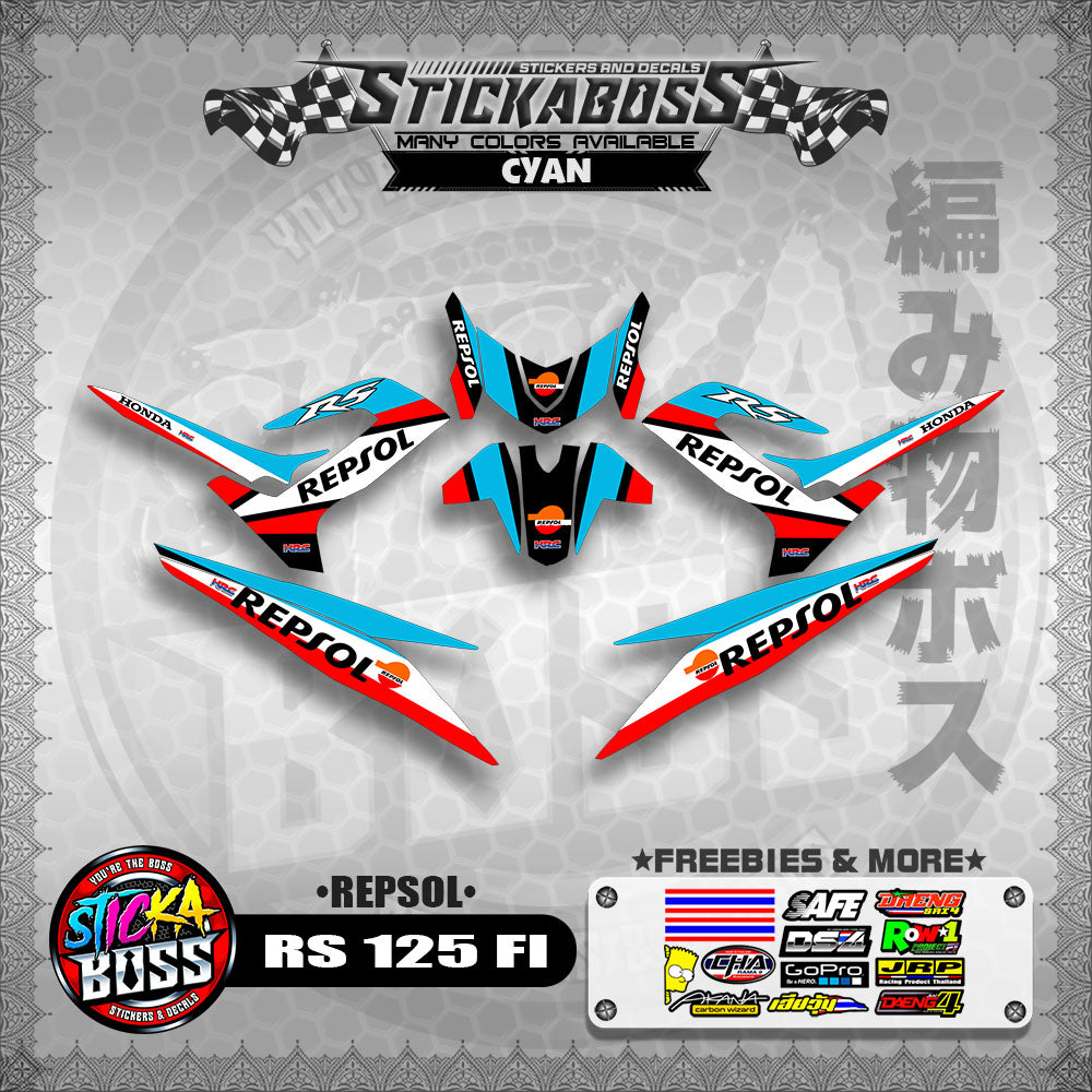 RS 125 FI DECALS ( REPSOL )【WITH FREEBIES】