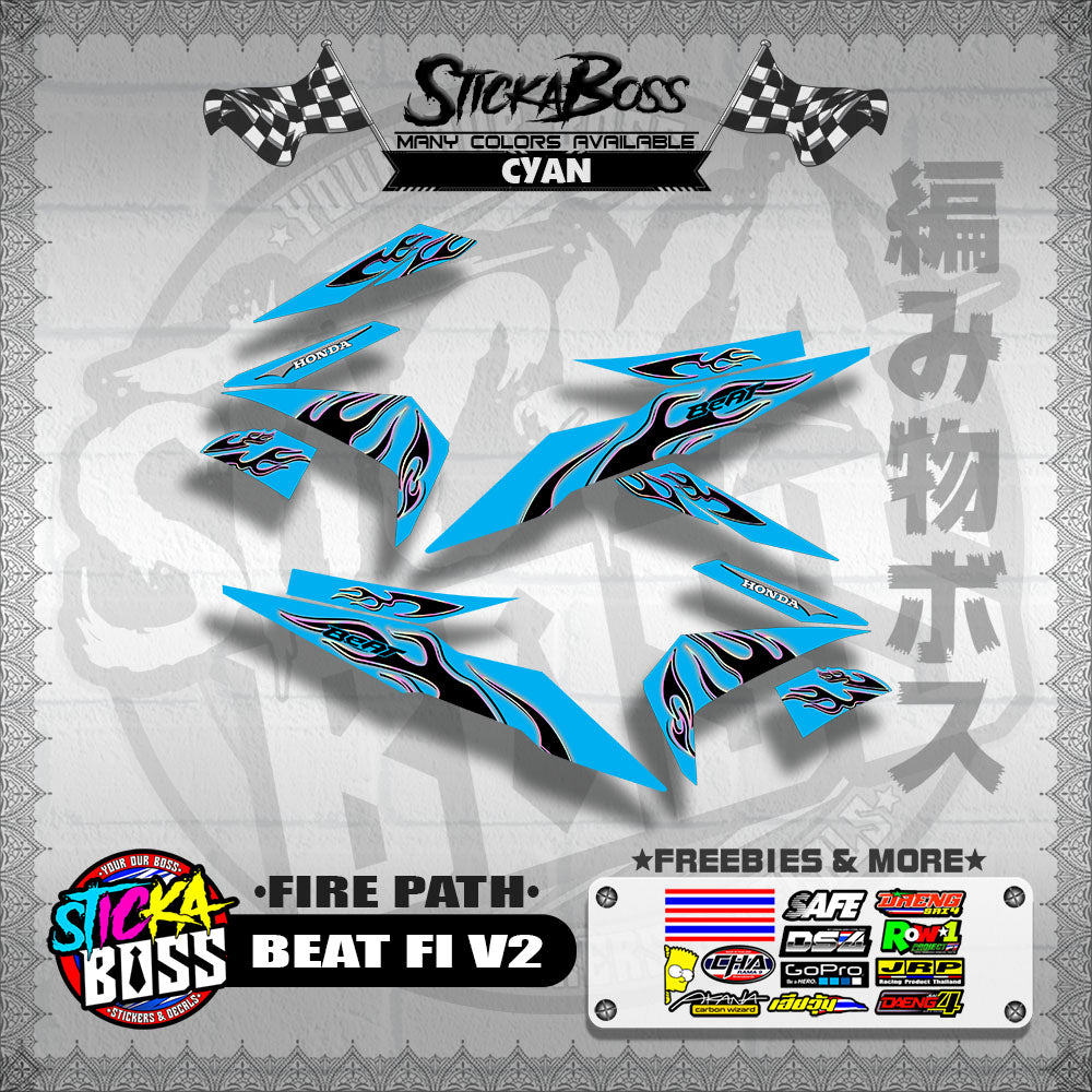 BEAT FI V2 DECALS ( FIRE PATH )【WITH FREEBIES】