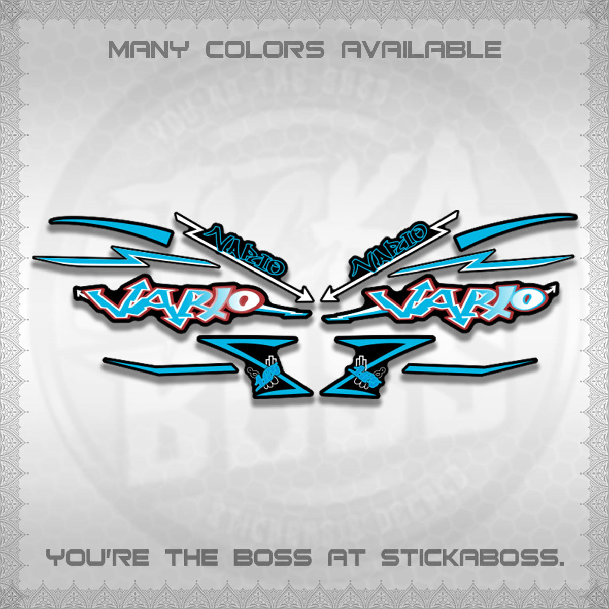 CLICK V2 INDO/MALAY VARIO DECALS (GRAFITY VARIO MOTIF)STICKER DECALS BY STICKABOSS