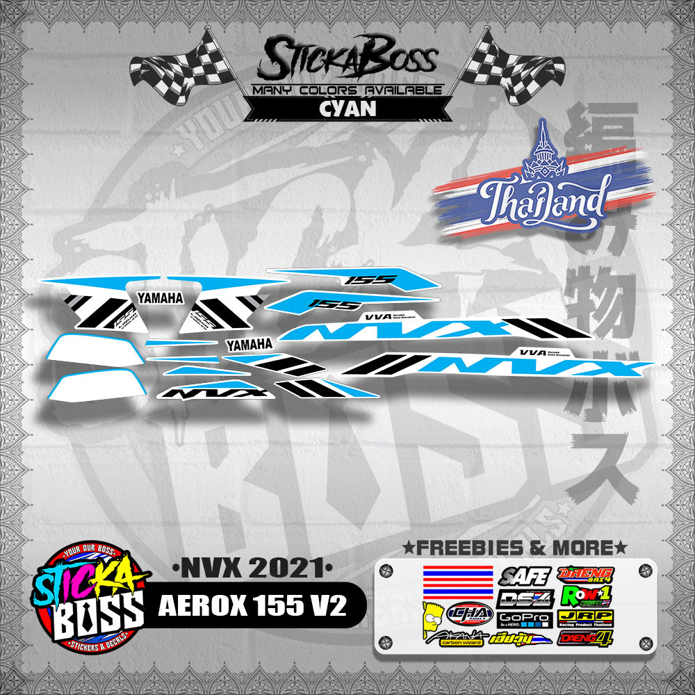 AEROX 155 V2 THAI DECALS ( NVX 2021 )【WITH FREEBIES】