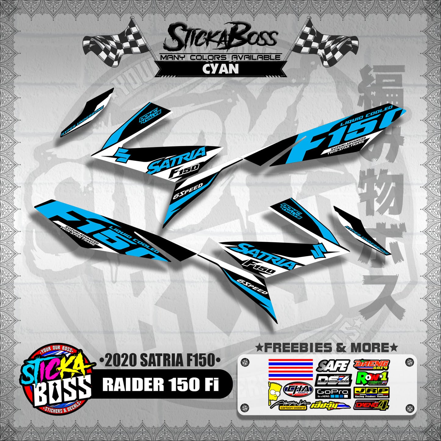 RAIDER 150 Fi DECALS ( 2020 SATRIA F150 )【WITH FREEBIES】
