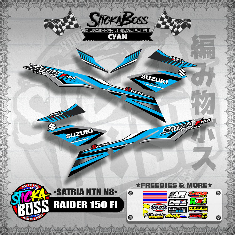 RAIDER 150 FI DECALS ( SATRIA NTN N8 )【WITH FREEBIES】