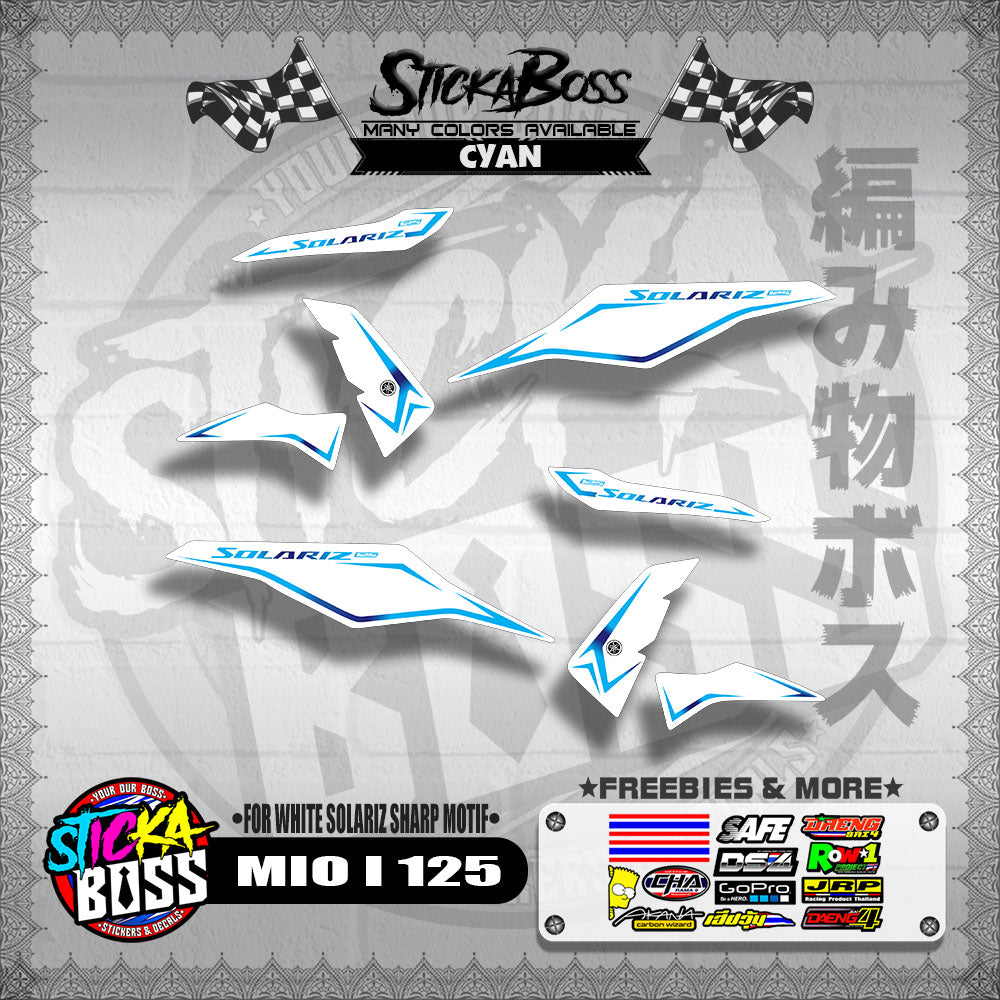 MIO I 125 MALAYSIAN DECALS ( FOR WHITE SOLARIZ SHARP MOTIF )【WITH FREEBIES】