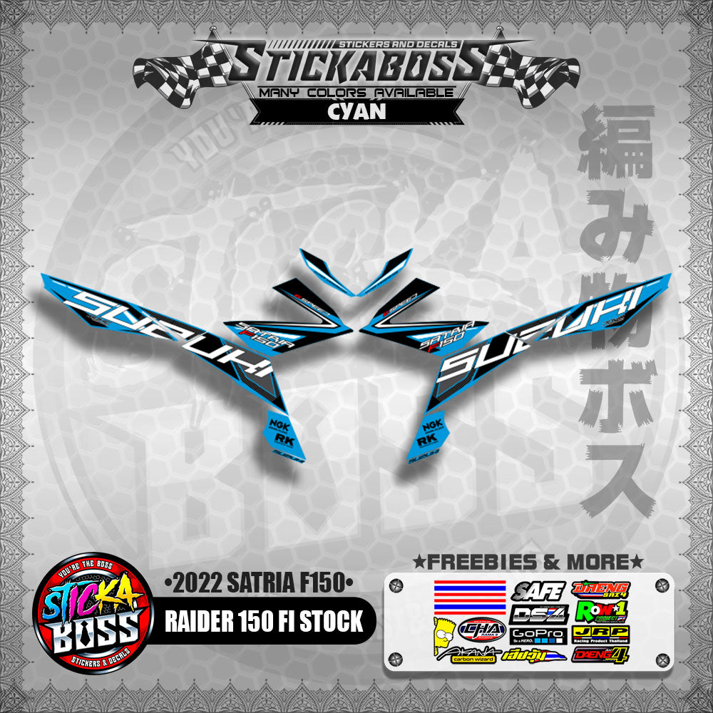 SUZUKI RAIDER 150 FI STOCK DECALS ( 2022 SATRIA F150 )【WITH FREEBIES】