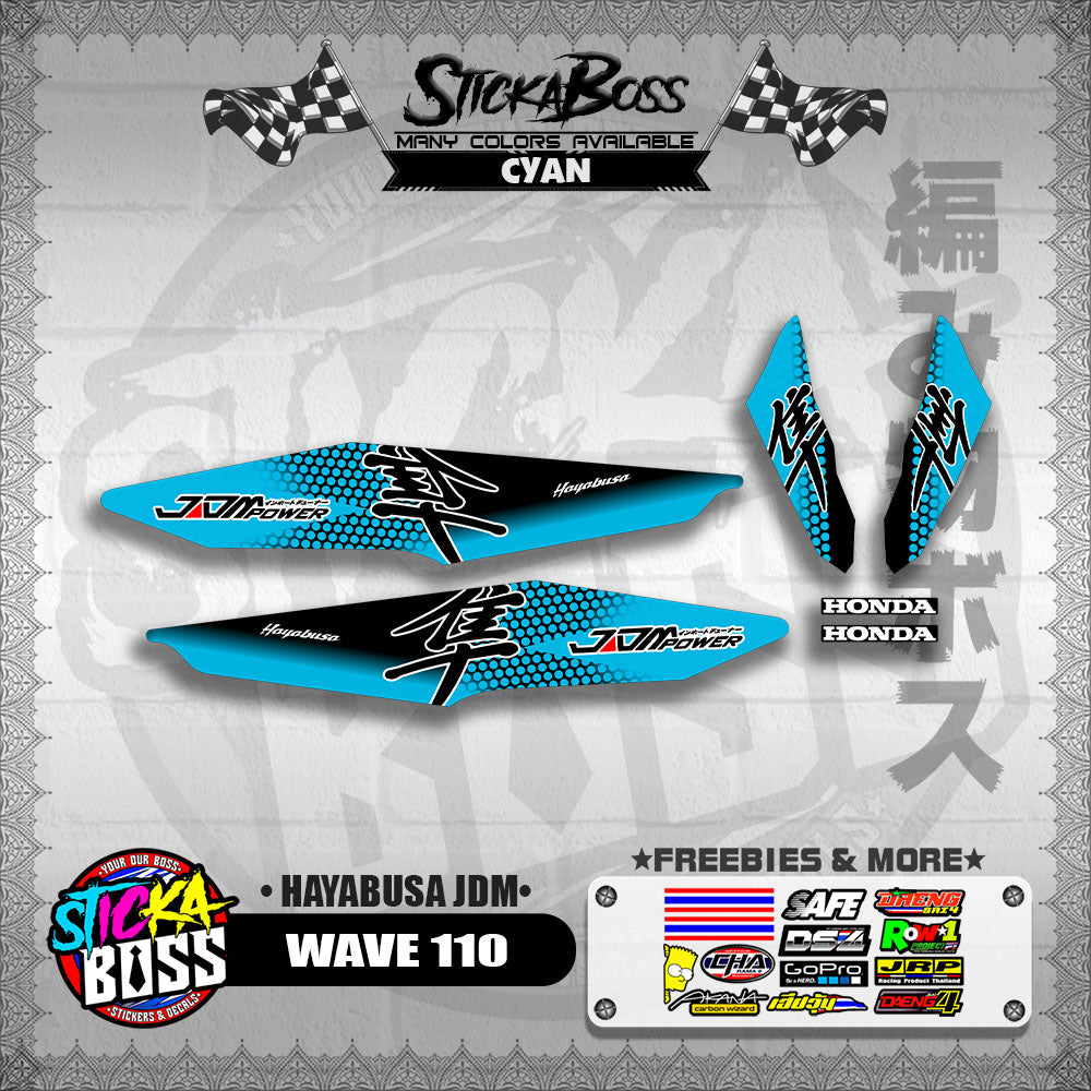 WAVE 110 DECALS ( HAYABUSA JDM)【WITH FREEBIES】