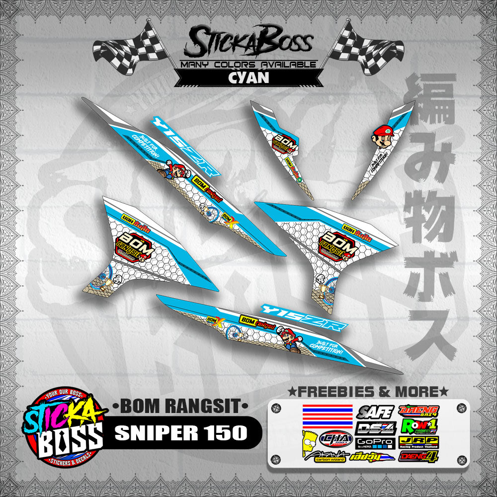 SNIPER 150 INDO DECALS ( BOM RANGSIT )【WITH FREEBIES】