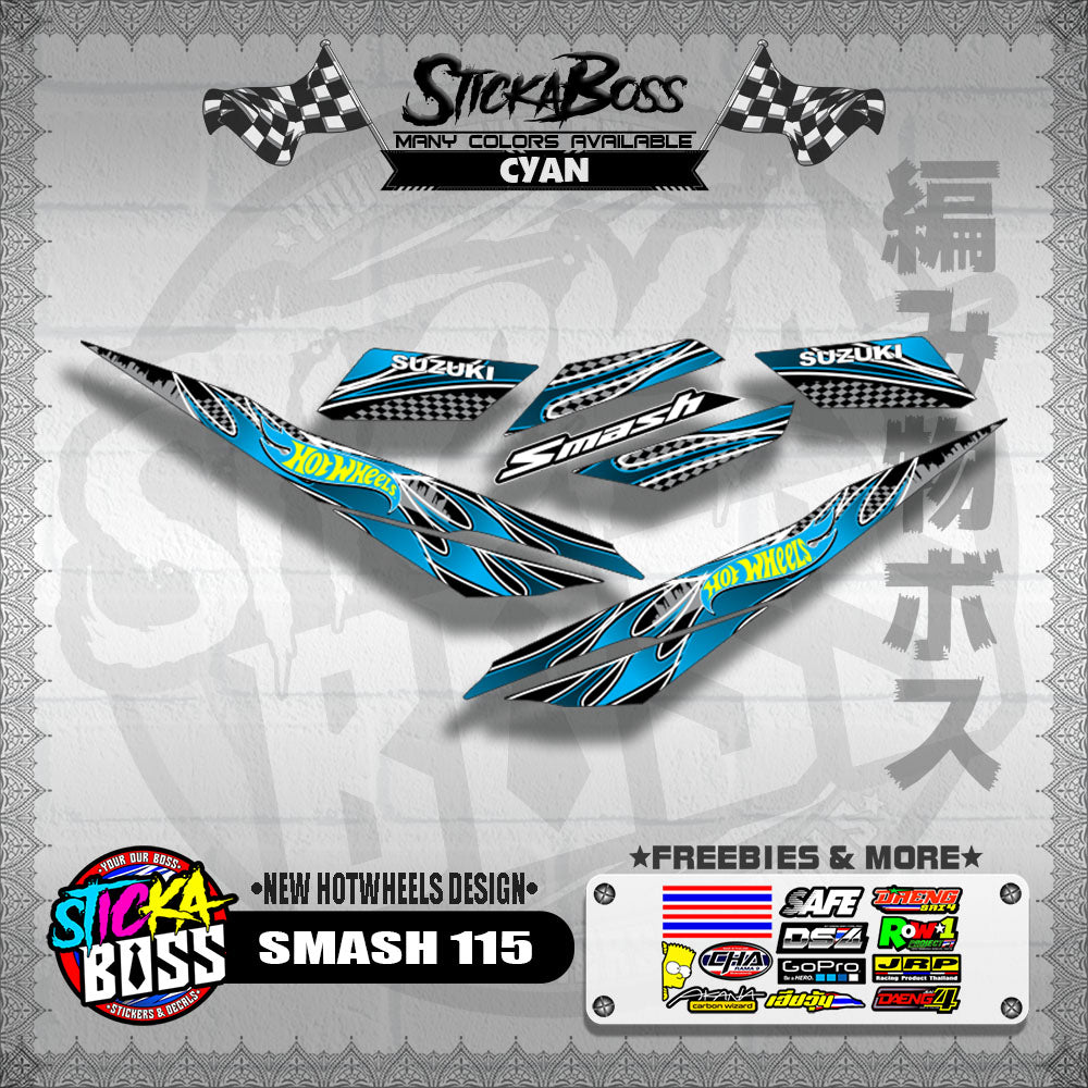 SMASH 115 DECALS ( NEW HOTWHEELS DESIGN )【WITH FREEBIES】