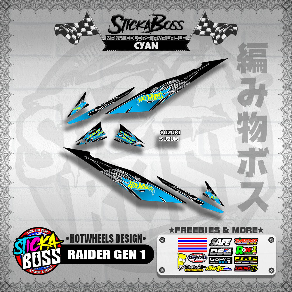 RAIDER GEN 1 DECALS ( HOTWHEELS DESIGN )【WITH FREEBIES】
