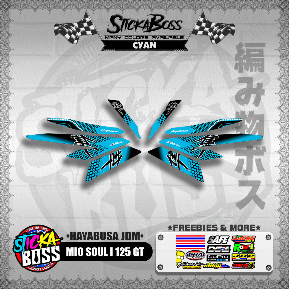 MIO SOUL I 125 GT DECALS ( HAYABUSA JDM )【WITH FREEBIES】