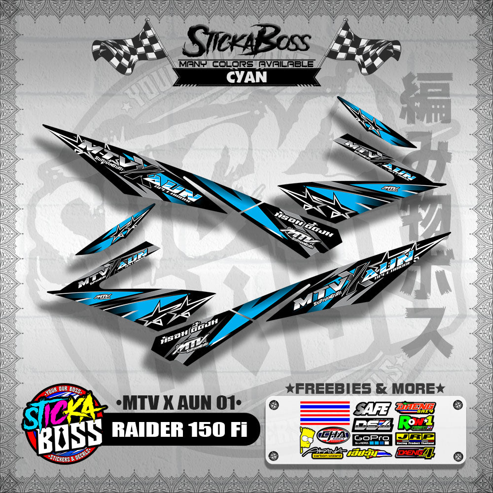 RAIDER 150 Fi DECALS ( MTV X AUN 01 )【WITH FREEBIES】