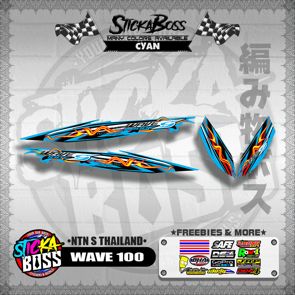 WAVE 100 DECALS ( NTN S THAILAND )【WITH FREEBIES】