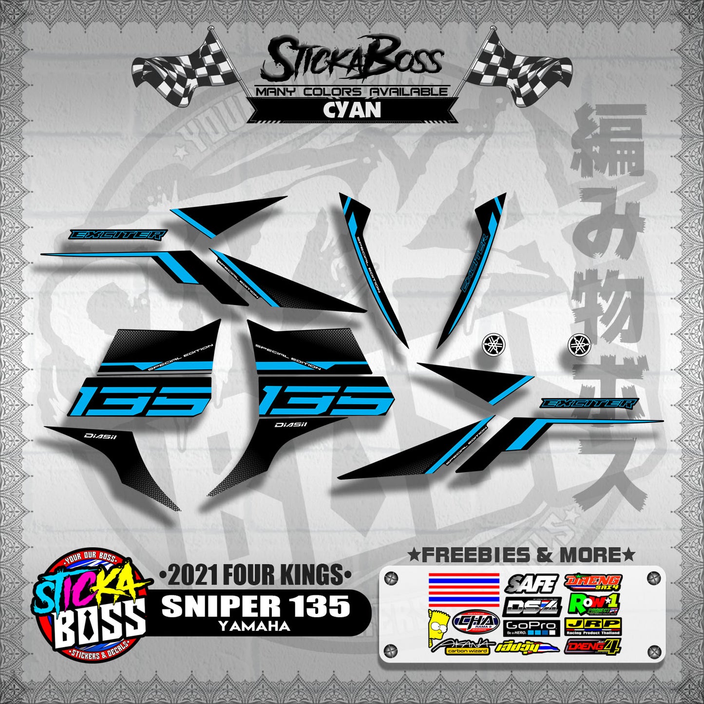 SNIPER 135 DECALS ( 2021 FOUR KINGS )【WITH FREEBIES】