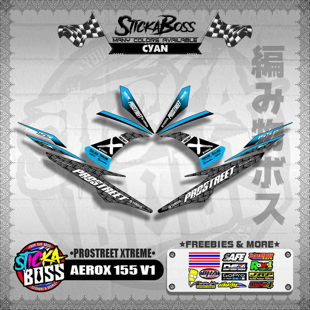 AEROX 155 V1 DECALS ( PROSTREET XTREME )【WITH FREEBIES】