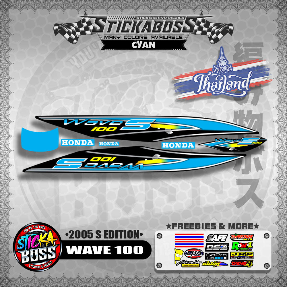 WAVE 100 THAILAND DECALS ( 2005 S EDITION )【WITH FREEBIES】