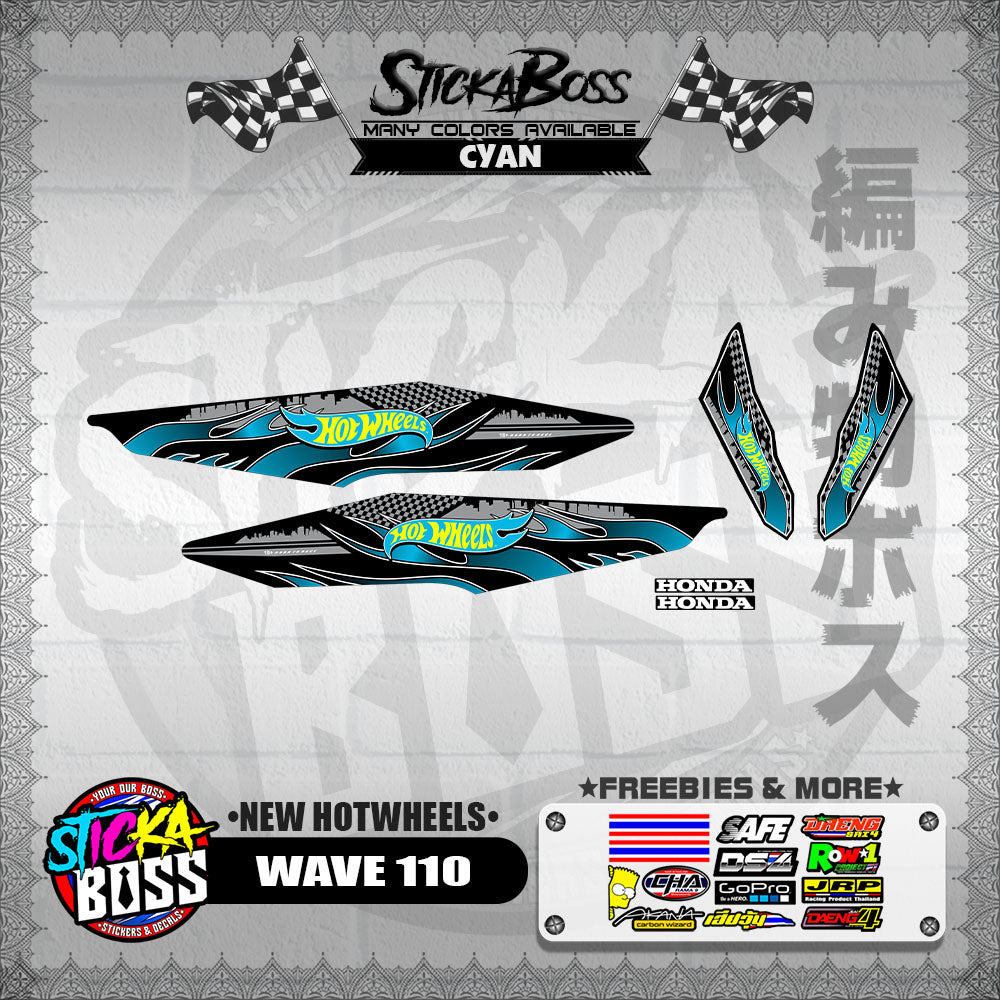 WAVE 110 DECALS ( NEW HOTWHEELS)【WITH FREEBIES】