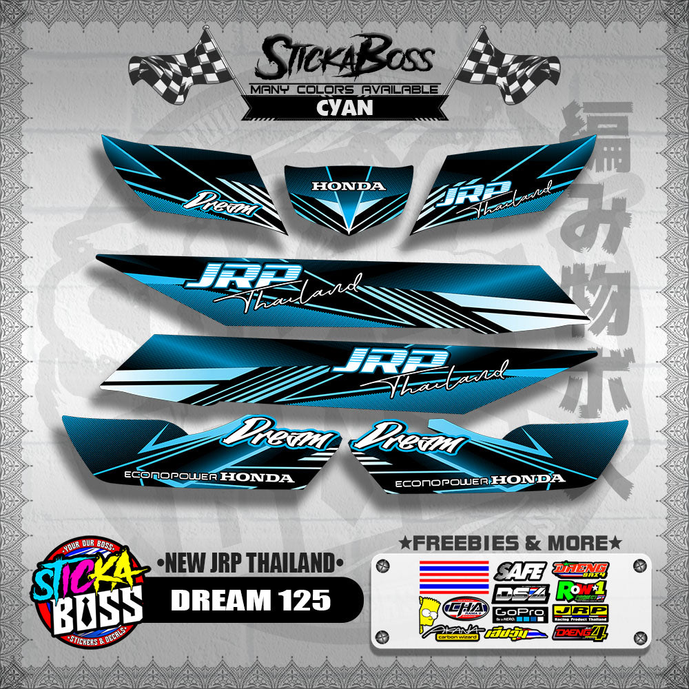 DREAM 125 DECALS ( NEW JRP THAILAND )【WITH FREEBIES】