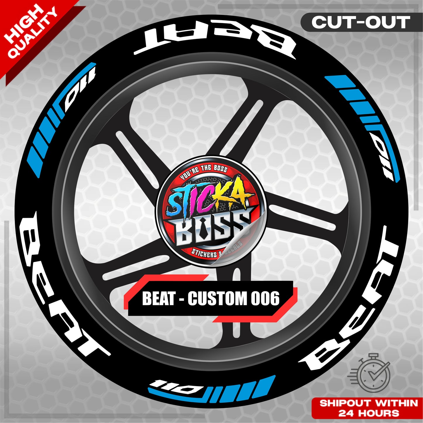 BEAT MAG STICKER SET ( 2 MAGS ) - CUSTOM 006 | VINYL WATERPROOF CUT-OUT DECALS