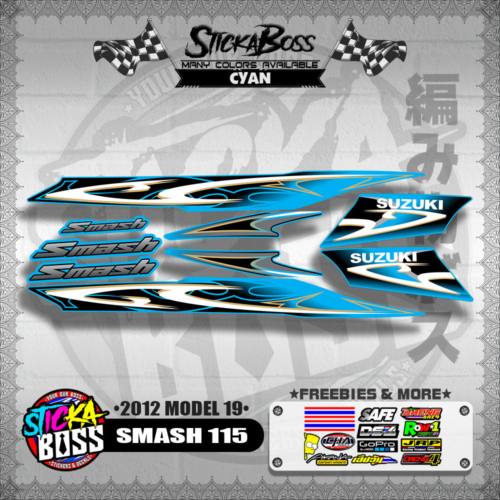SMASH 115 DECALS ( 2012 MODEL 19 )【WITH FREEBIES】