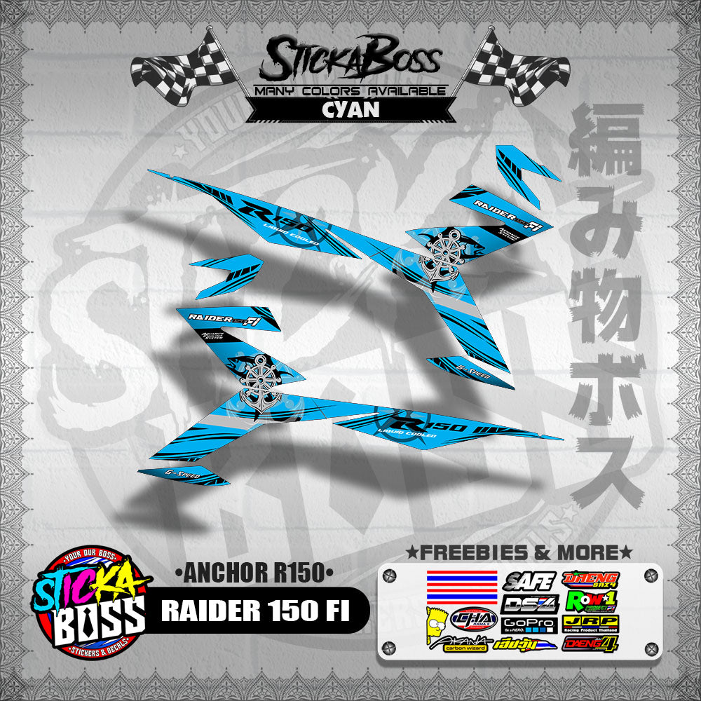 RAIDER 150 FI DECALS ( ANCHOR R150 )【WITH FREEBIES】