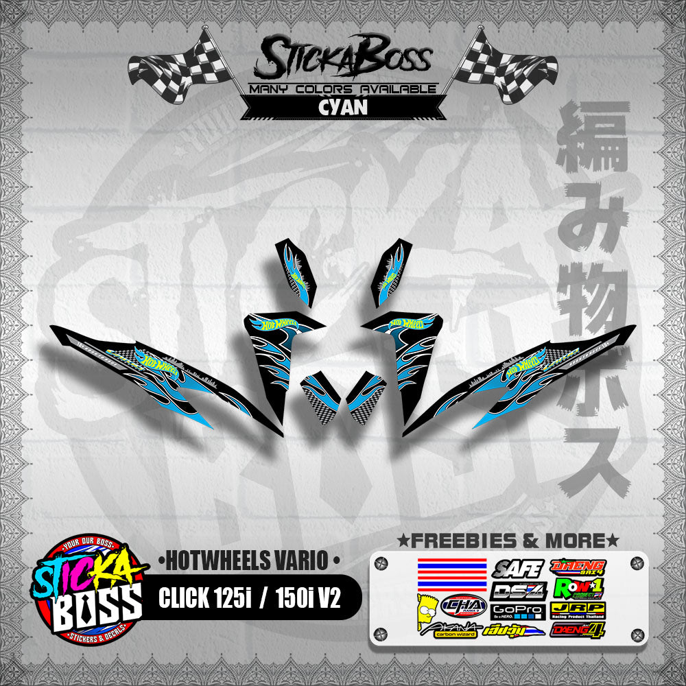 CLICK 125i / 150i V2 DECALS ( HOTWHEELS VARIO )【WITH FREEBIES】