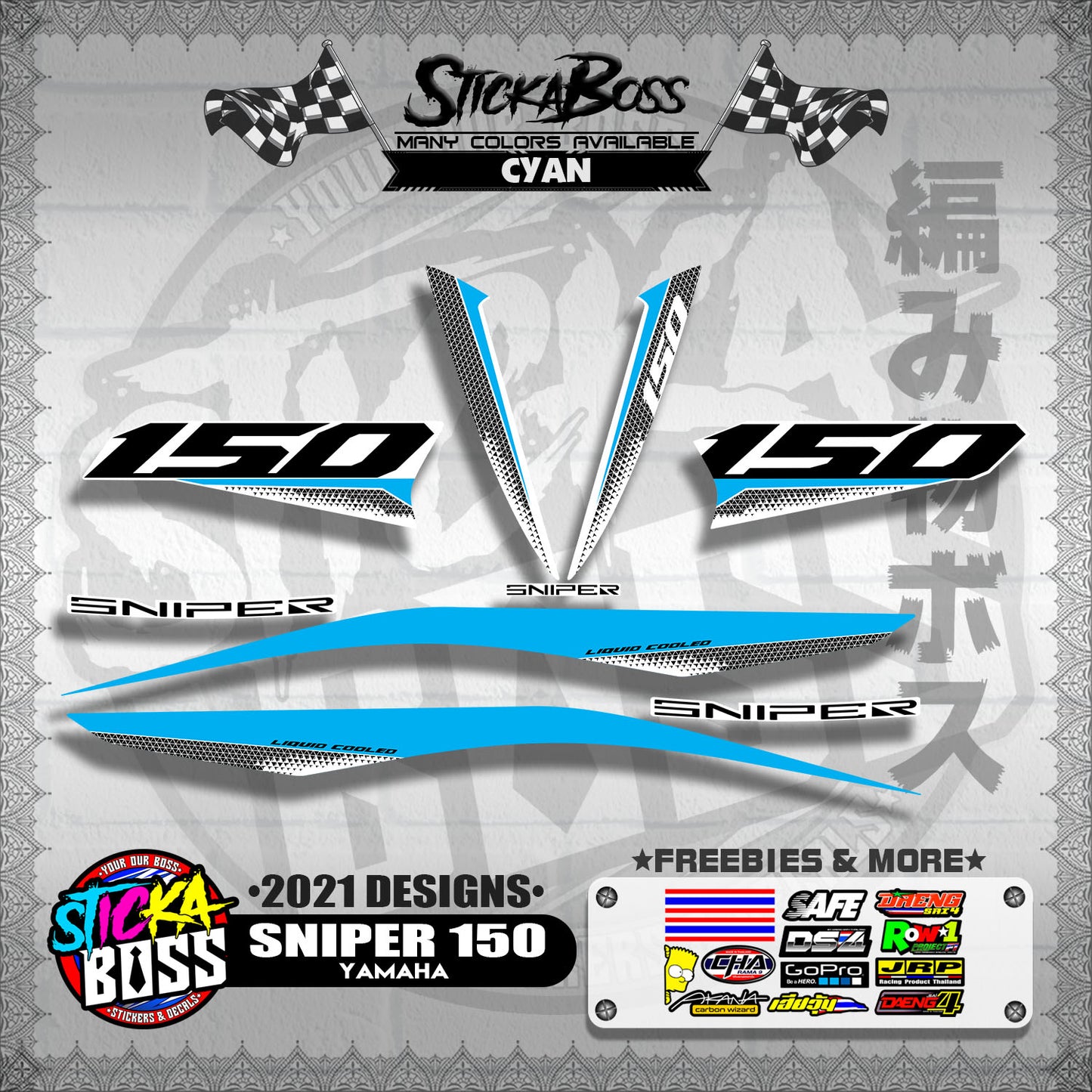 SNIPER 150 DECALS ( 2021 DESIGNS )【WITH FREEBIES】