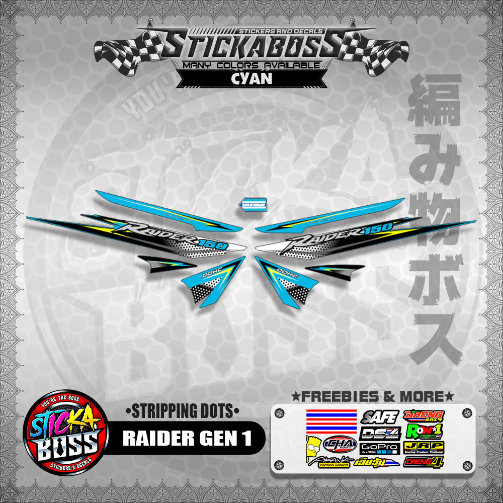 RAIDER GEN 1 STICKER DECAL ( STRIPPING DOTS)【WITH FREEBIES】