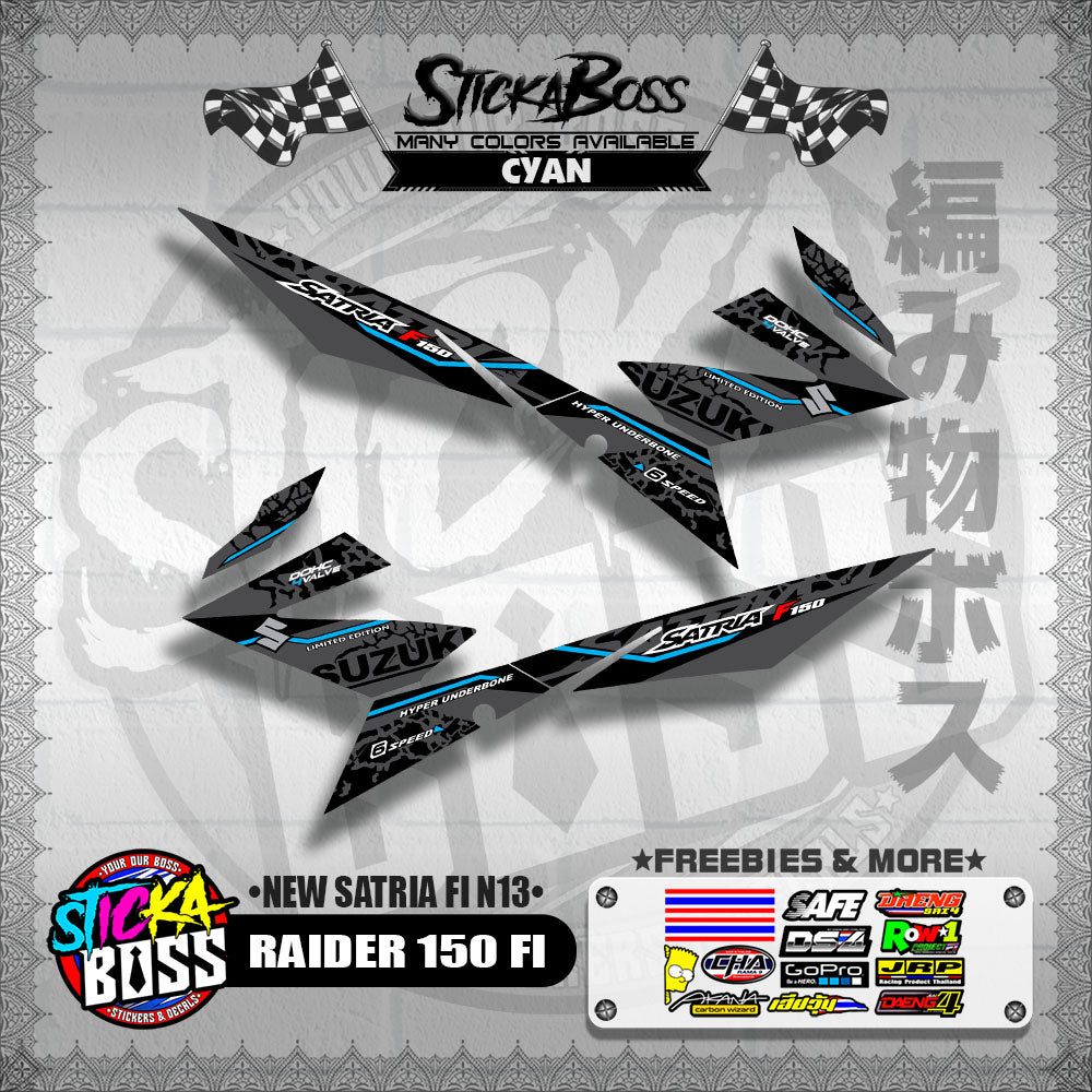 RAIDER 150 FI DECALS ( NEW SATRIA FI N13 )【WITH FREEBIES】