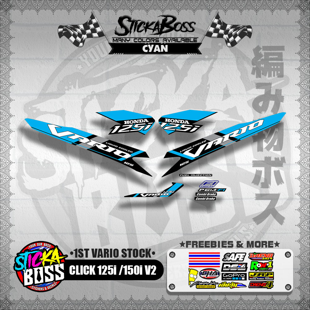 CLICK 125i / 150i V2 DECALS ( 1ST VARIO STOCK )【WITH FREEBIES】