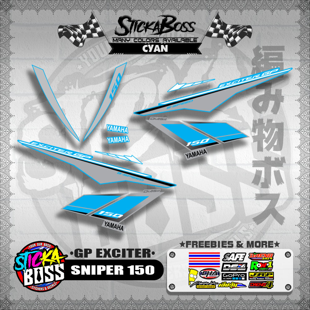 SNIPER 150 STOCK DECALS ( GP EXCITER )【WITH FREEBIES】
