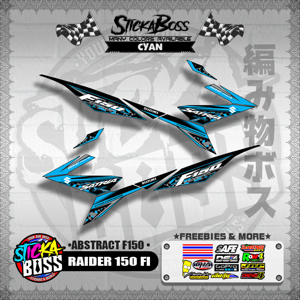 RAIDER 150 FI DECALS ( ABSTRACT F150 )【WITH FREEBIES】