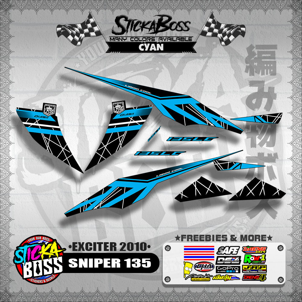 SNIPER 135 DECALS ( EXCITER 2010 )【WITH FREEBIES】