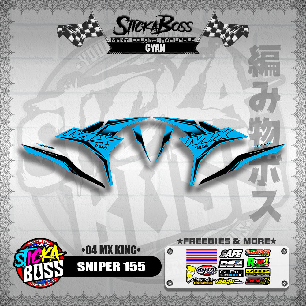 SNIPER 155 DECALS ( 04 MX KING )【WITH FREEBIES】