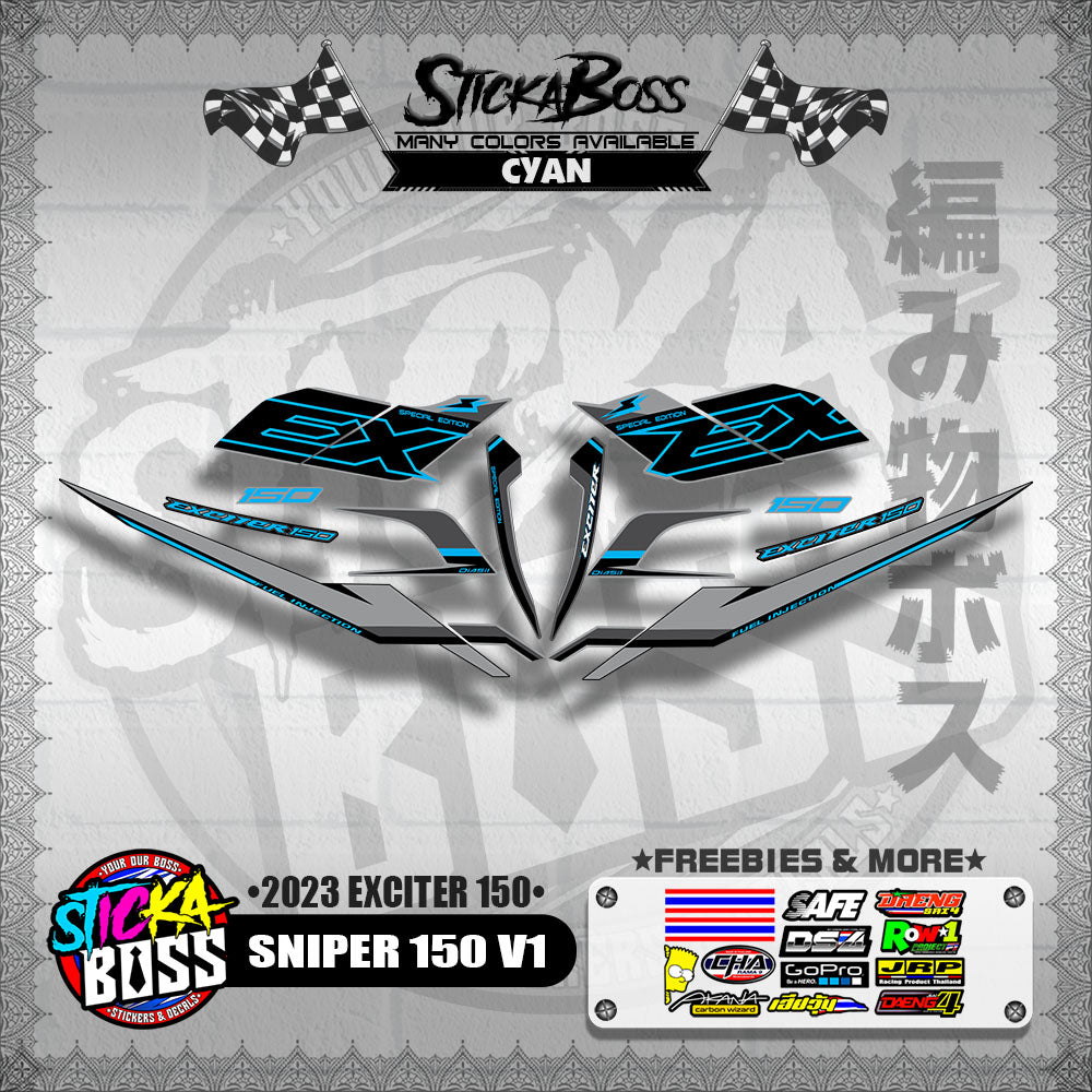 SNIPER 150 V1 VIETNAM DECALS ( 2023 EXCITER 150 )【WITH FREEBIES】