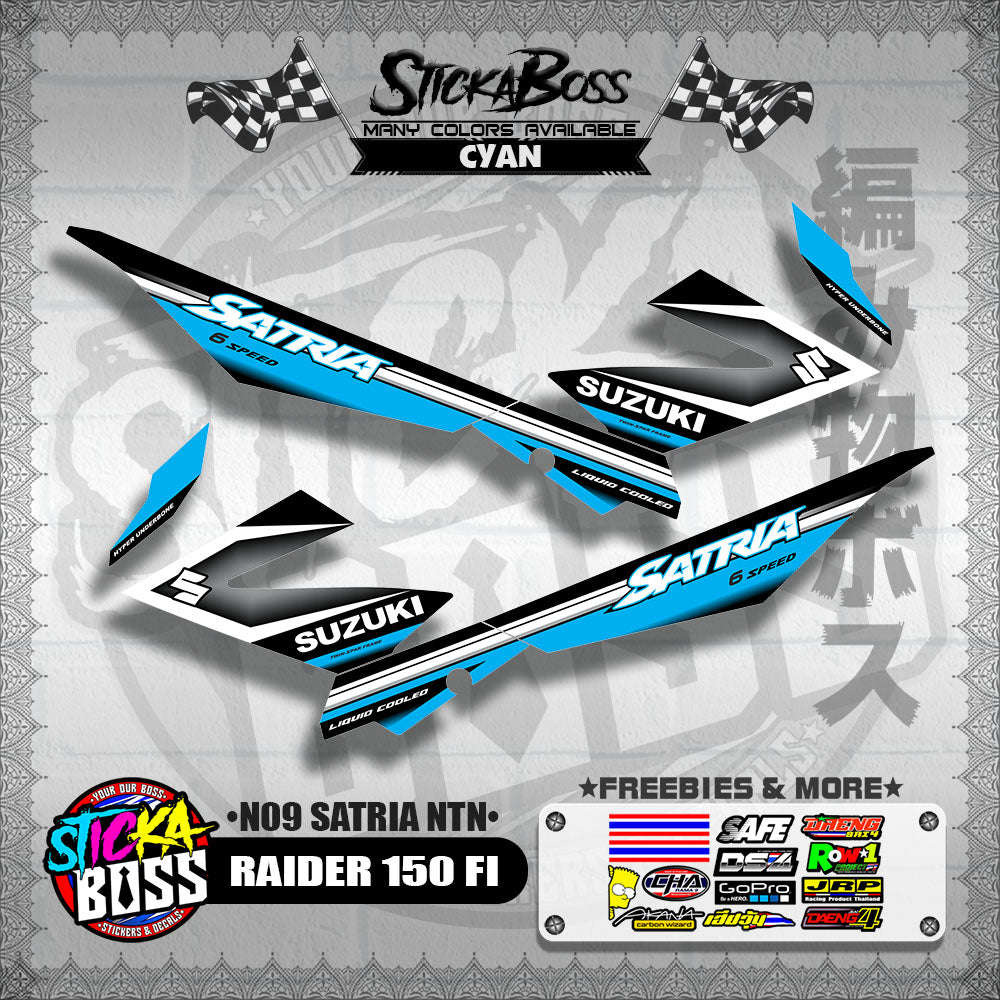 RAIDER 150 FI DECALS ( N09 SATRIA NTN )【WITH FREEBIES】