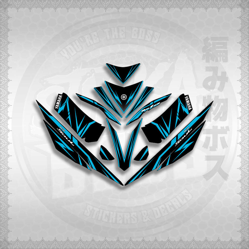 STICKER DECALS for MIO 4 (MIRGADE) By STICKABOSS (SOFIE LAMINATED WATERPROOF)