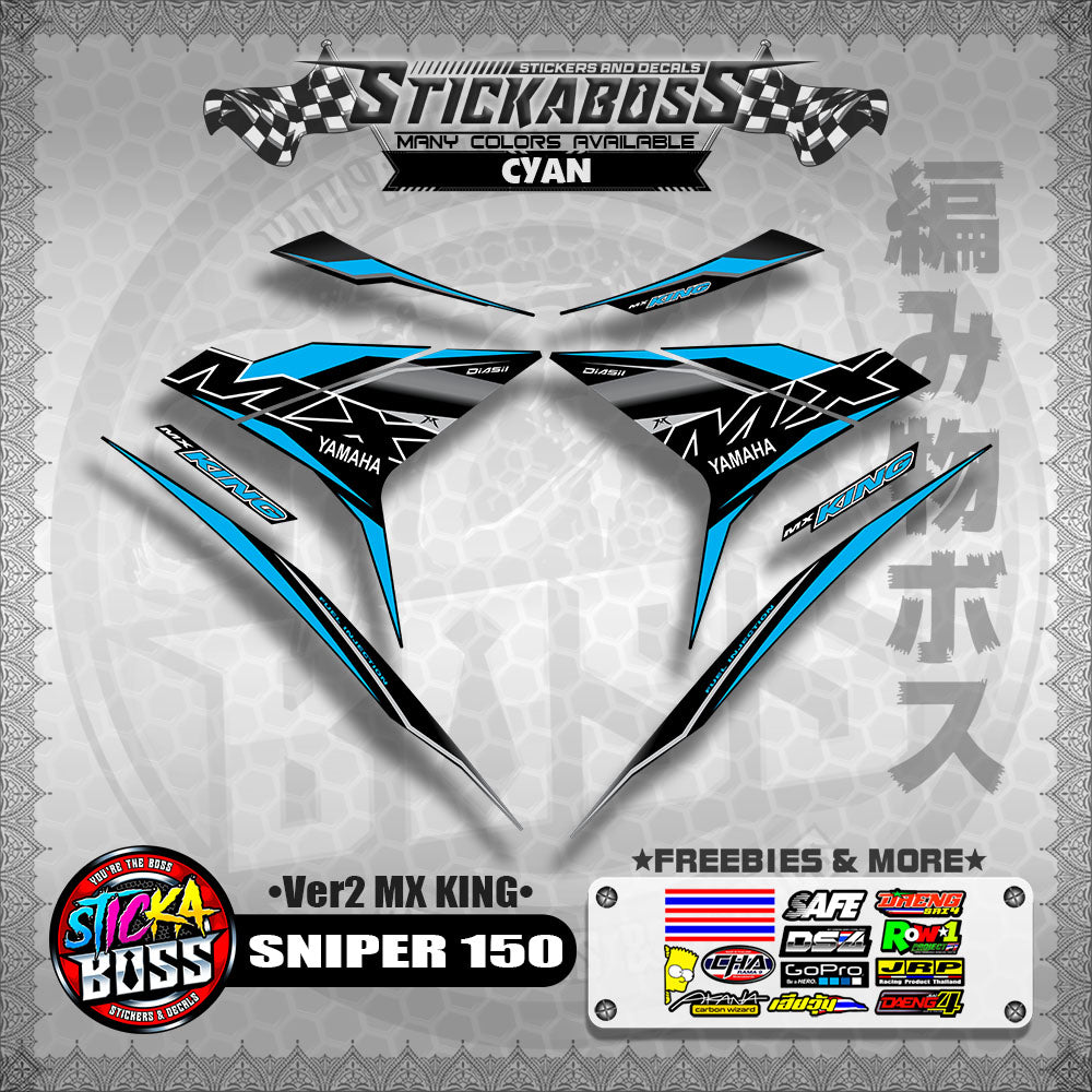 SNIPER 150 DECALS ( Ver2 MX KING )【WITH FREEBIES】MALAYSIAN CONCEPT/Y15ZR/EXCITER 150