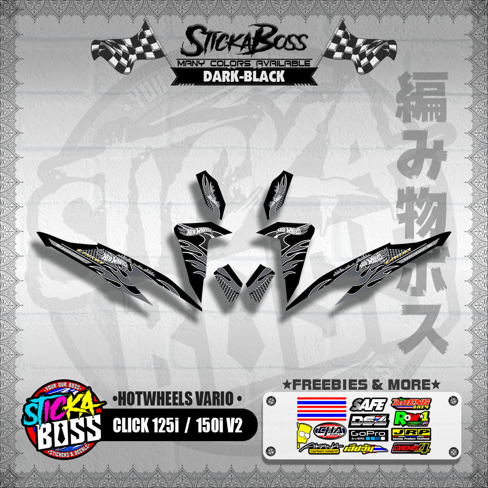 CLICK 125i / 150i V2 DECALS ( HOTWHEELS VARIO )【WITH FREEBIES】