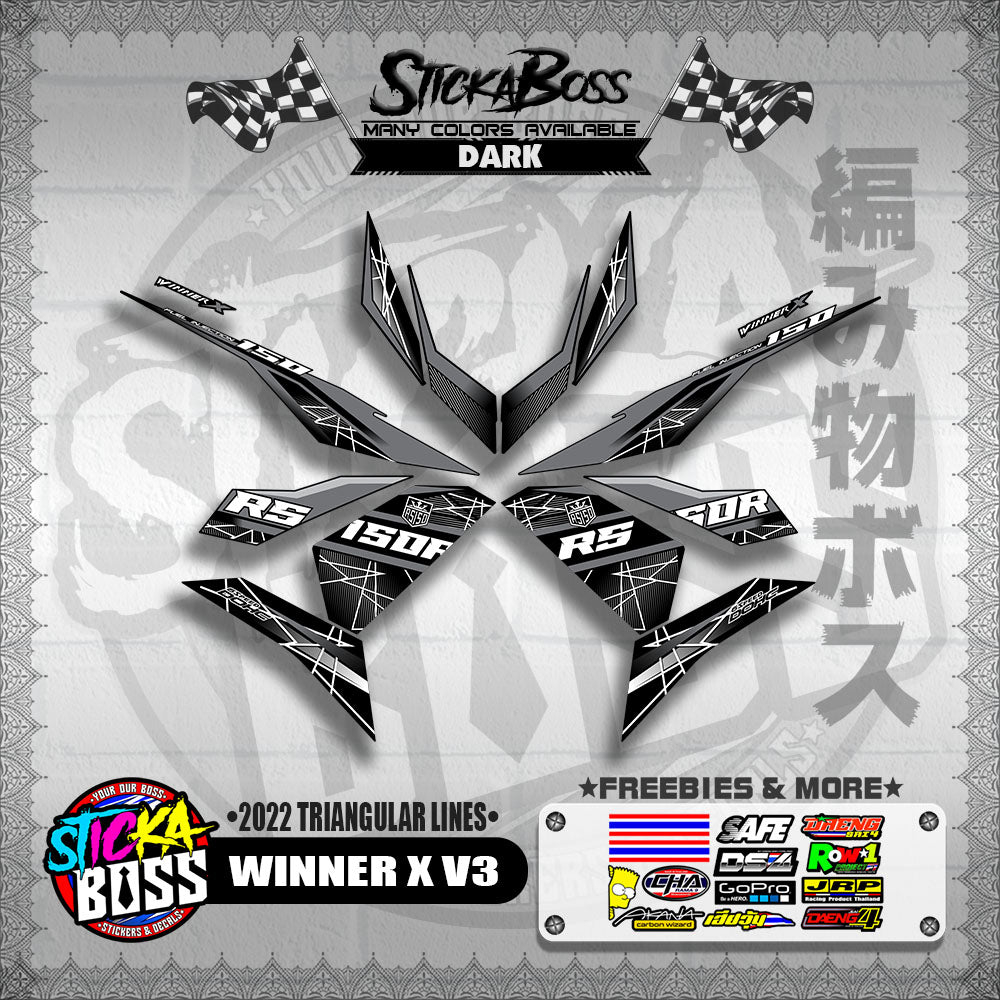 WINNER X V3 DECALS ( 2022 TRIANGULAR LINES )【WITH FREEBIES】