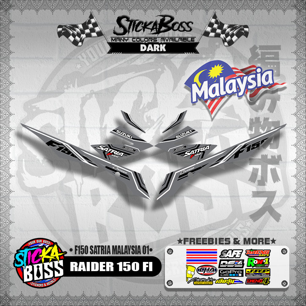 RAIDER 150 FI MALAYSIAN DECALS ( F150 SATRIA MALAYSIA 01 )【WITH FREEBIES】