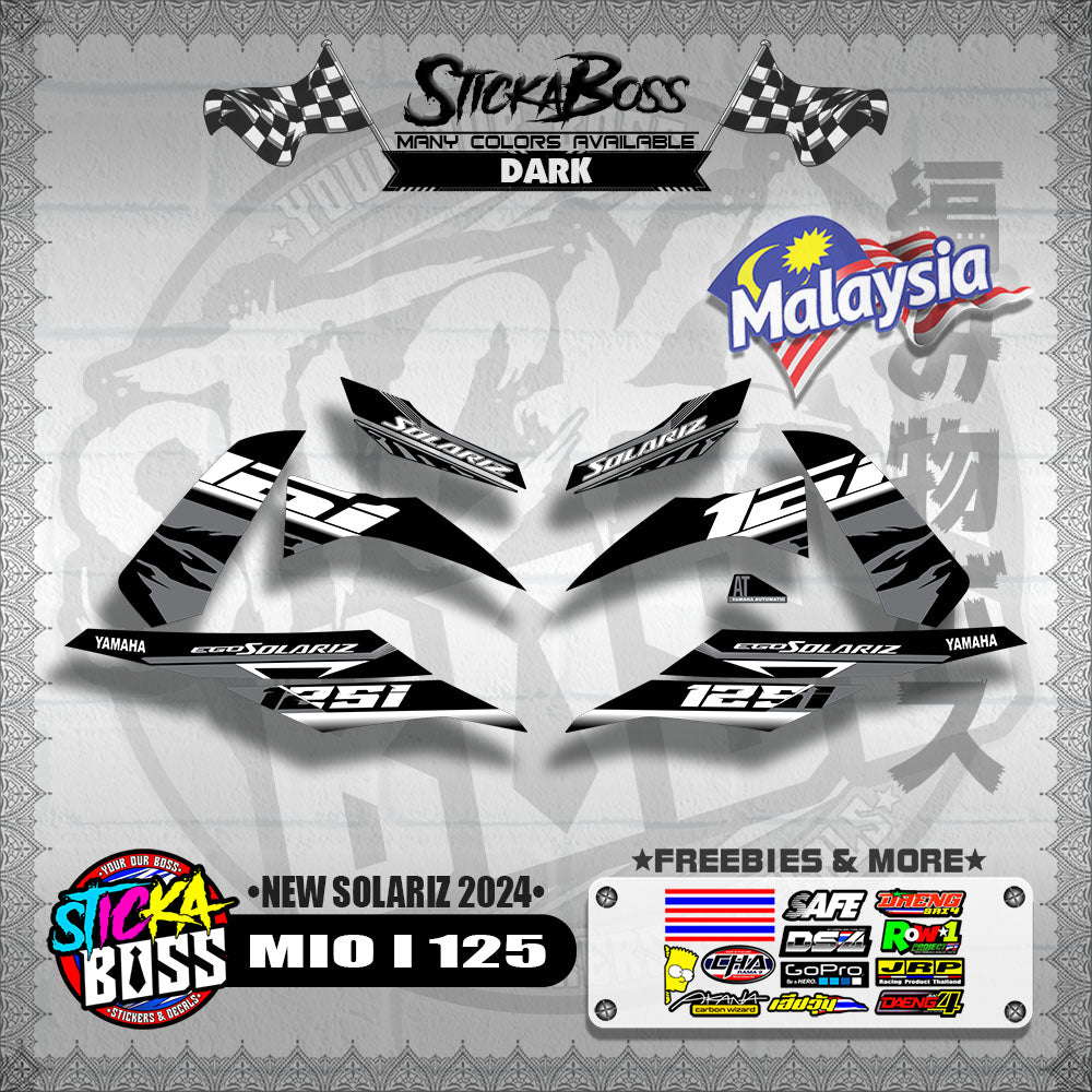 MIO I 125 MALAYSIAN DECALS ( NEW SOLARIZ 2024 )【WITH FREEBIES】