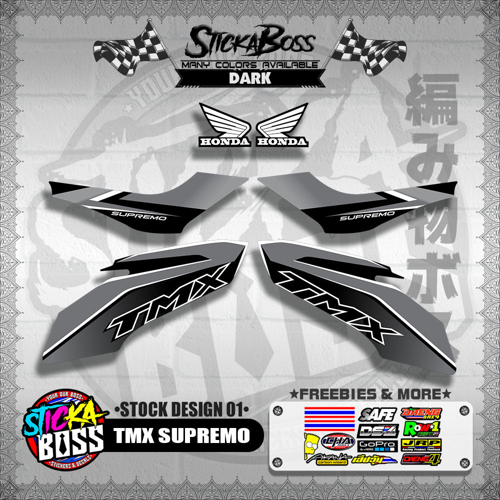 TMX SUPREMO DECALS ( STOCK DESIGN 01 ) 【WITH FREEBIES】