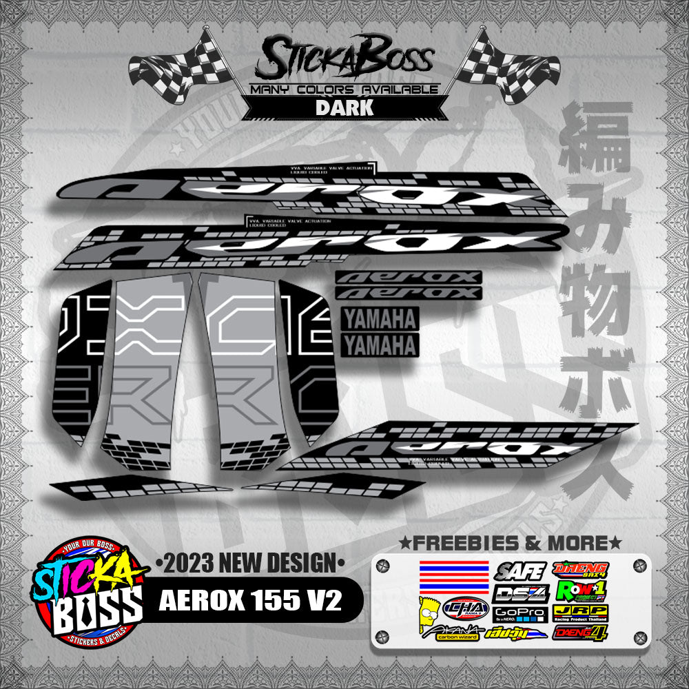 AEROX 155 V2 MALAYSIAN DECALS ( 2023 NEW DESIGN )【WITH FREEBIES】