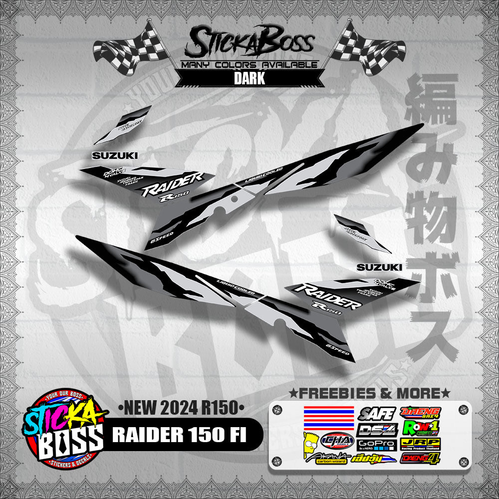 RAIDER 150 FI DECALS ( NEW 2024 R150 )【WITH FREEBIES】