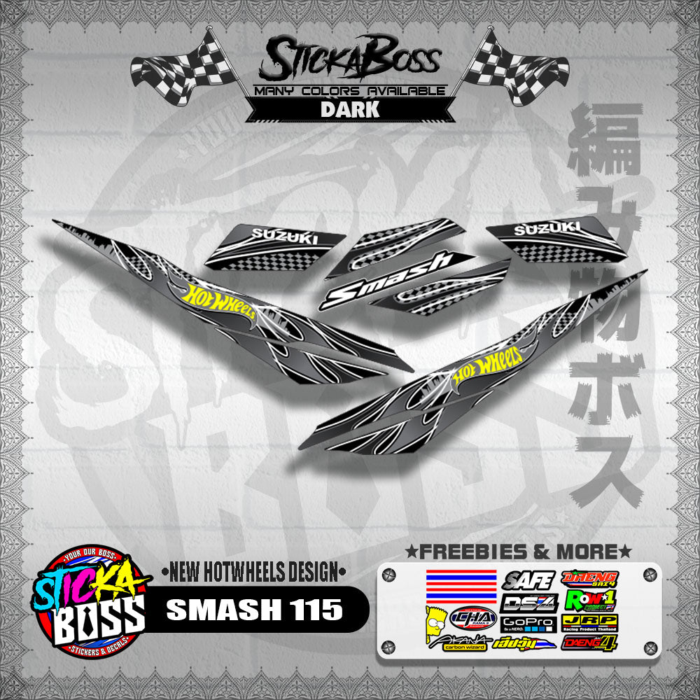SMASH 115 DECALS ( NEW HOTWHEELS DESIGN )【WITH FREEBIES】