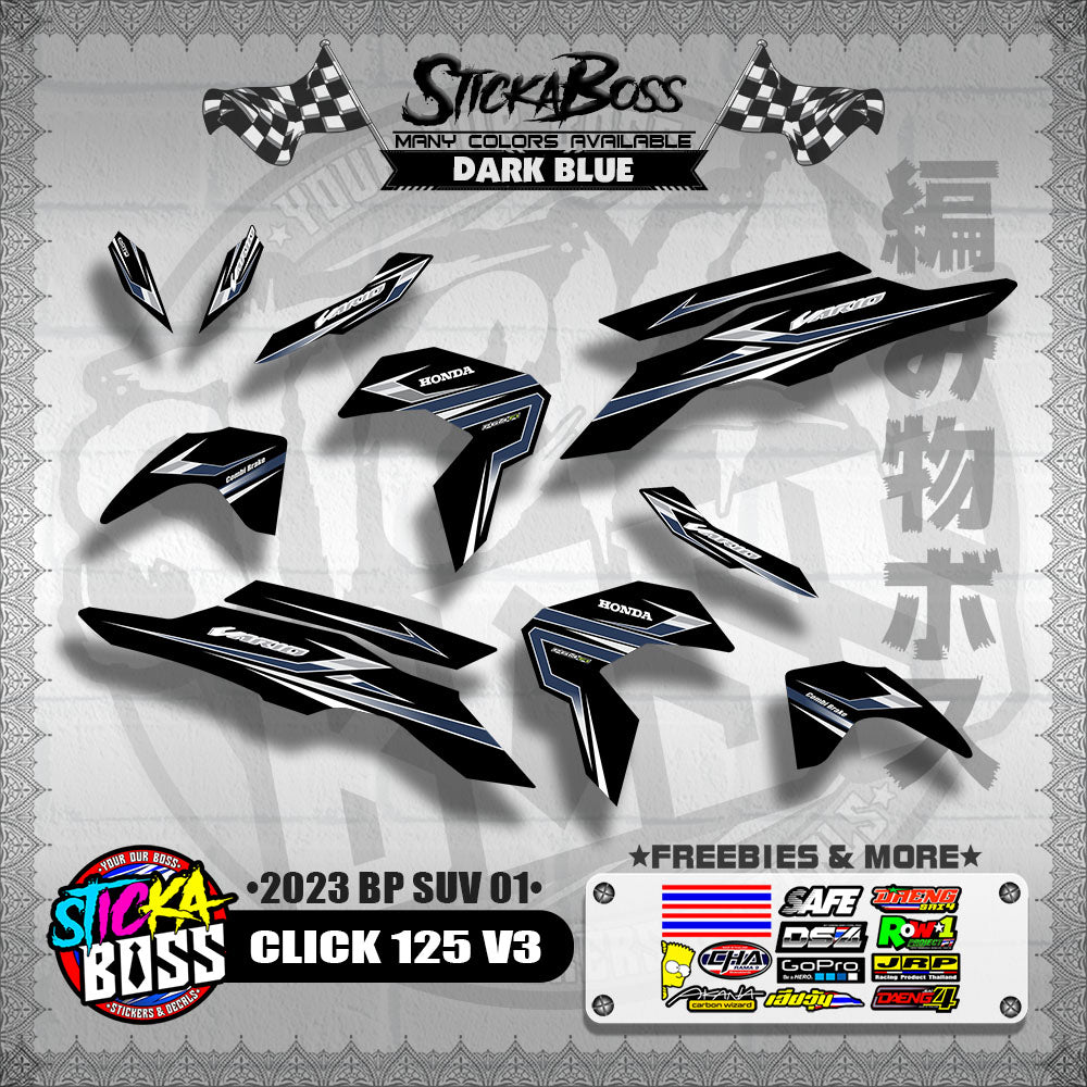 CLICK 125i / 150i V3 DECALS ( 2023 BP SUV 01 )【WITH FREEBIES】
